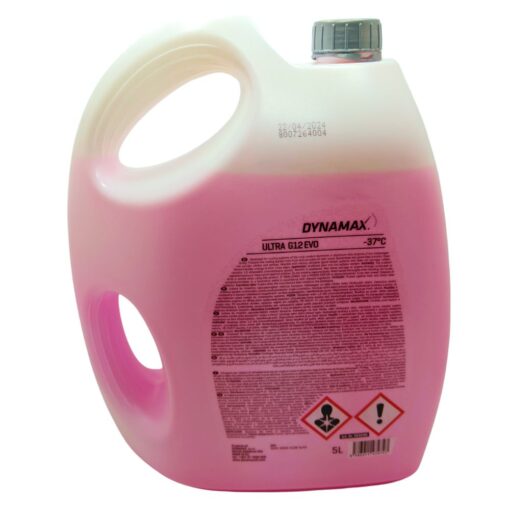 DYNAMAX Cool G12 Evo Coolant Ready Mix -37° 5 Litres Back side